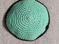 Yarmulke Kippot Kippah Frik Crocheted Cotton Aqua Blue 7 inches via Etsy