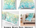 *♥* Summer Beach Days Abstract Bedroom Decor by #Gravityx9 at #Society6 ~ Several size options for pillows, duvet c…