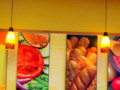 Subway Restaurant wall art with decor lamp lights