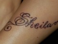 My friends tattoos: Sheila name