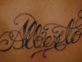 My friends tattoos :Alberto name