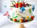 Cake para una fiesta en un bosque encantado ✨✨✨  #handpaintedcake #butterflies #🦋