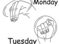Sign Language Monday and Tuesday