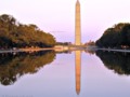 Washington Monument and Reflecting Pool at the Beginning of Sunset