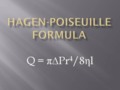 Hagen-Poiseuille Formula