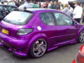 Modified purple Peugeot 206