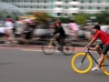 bicycle with yellow tires