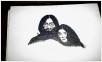 John Lennon  Yoko Ono ink drawing