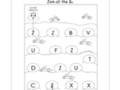 Alphabet worksheet for kindergarten - z